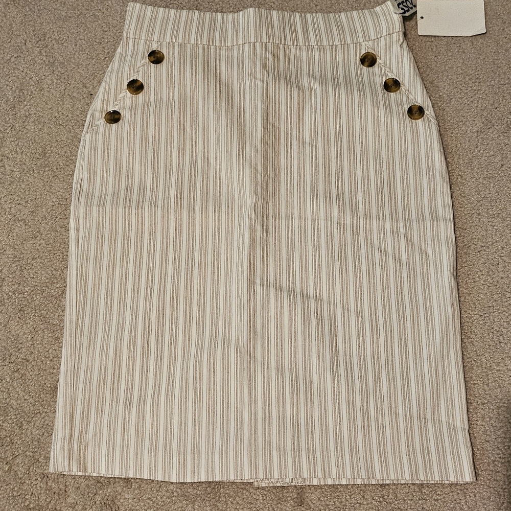 🆕️ Striped Tan Pencil Skirt